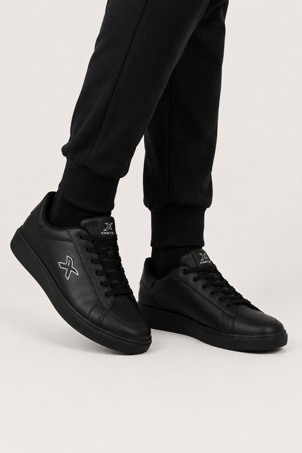Erkek Cilt Sneaker Ayakkabı SİYAH