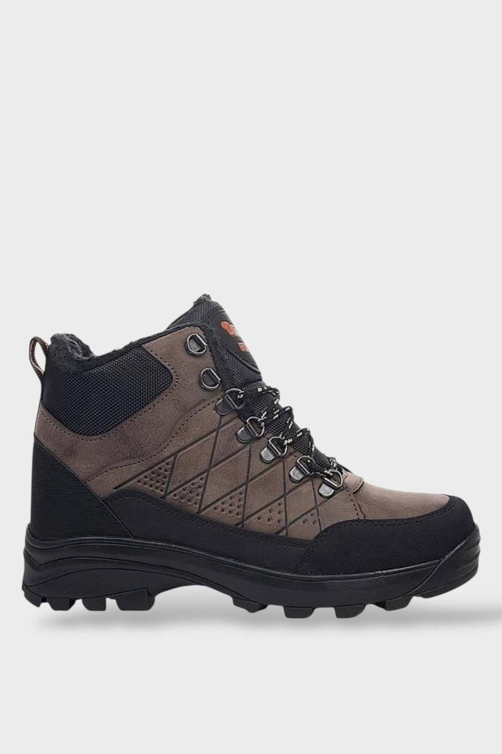 Erkek İçi Kürklü Fermuarlı Trekking Outdoor Bot KAHVERENGİ