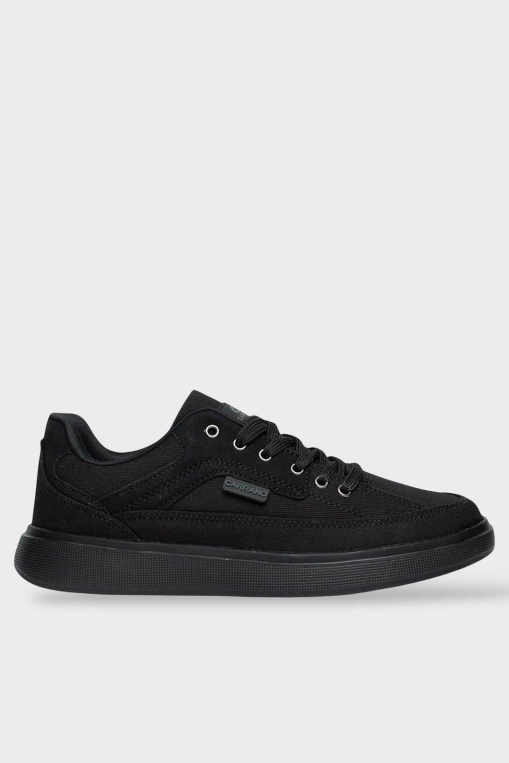 Erkek Keten Gabardin Kumaş Sneaker Ayakkabı SİYAH