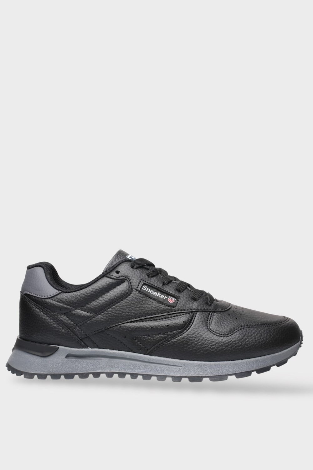 Ortopedik Cilt Sneaker Unisex Spor Ayakkabı SİYAH