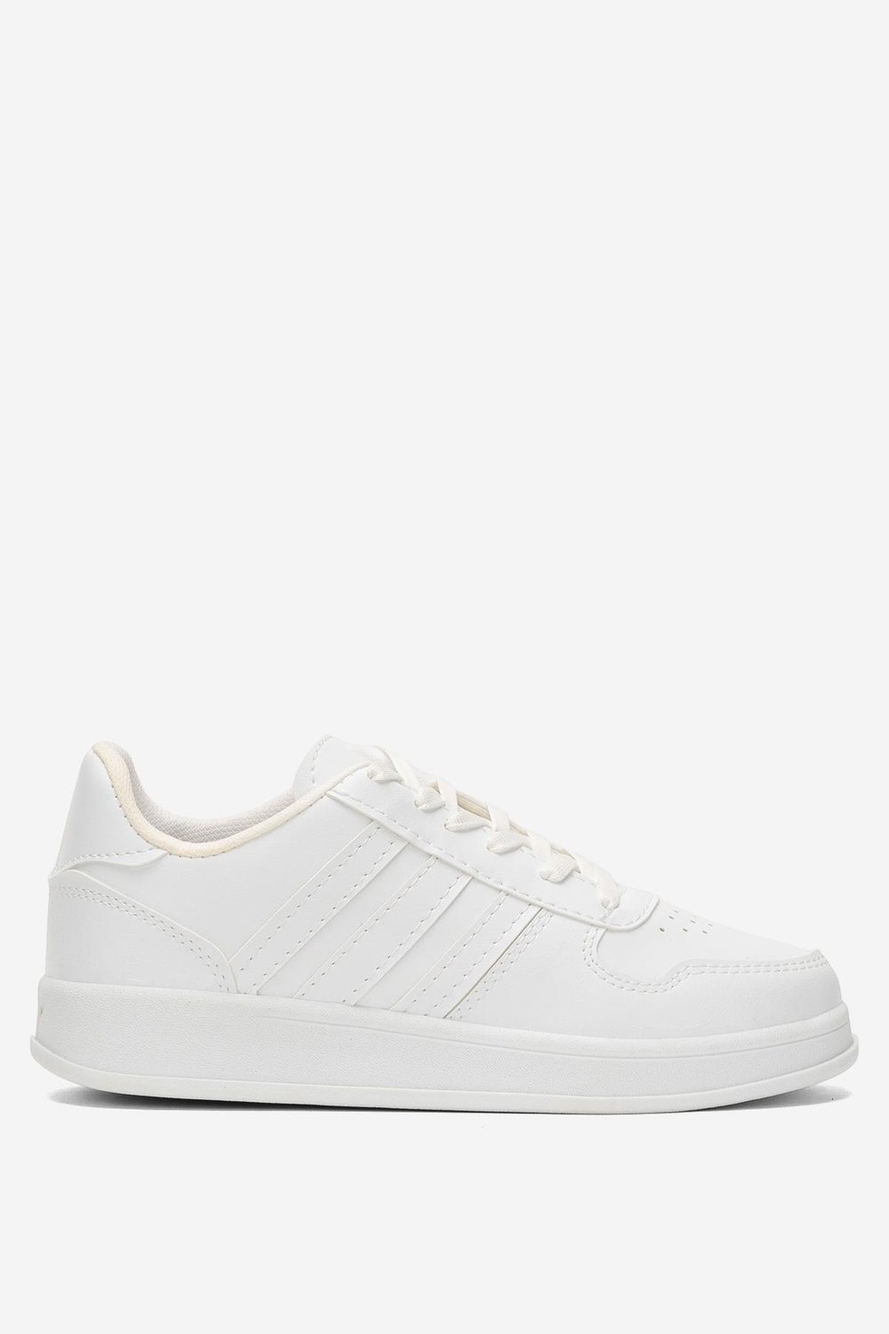 Unisex Bağcıklı Spor Sneaker Ayakkabı BEYAZ