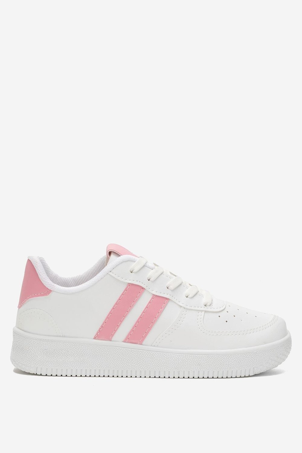 Unisex Bağcıklı Spor Sneaker Ayakkabı BEYAZ - PEMBE