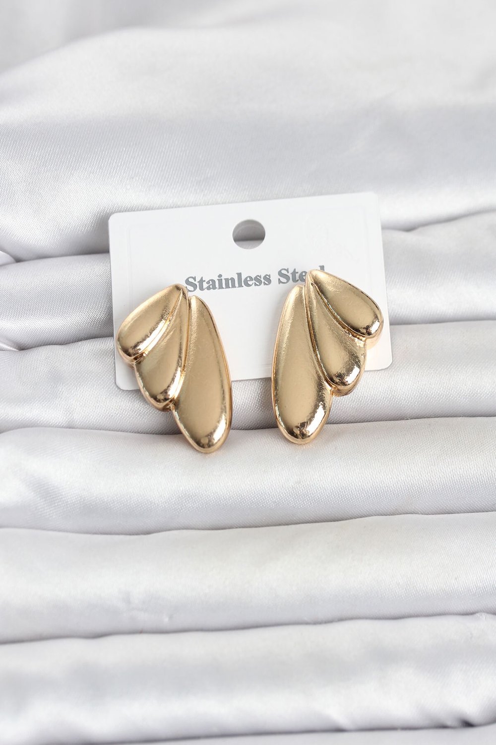 316L Çelik Gold Renk Vintage Kadın Küpe