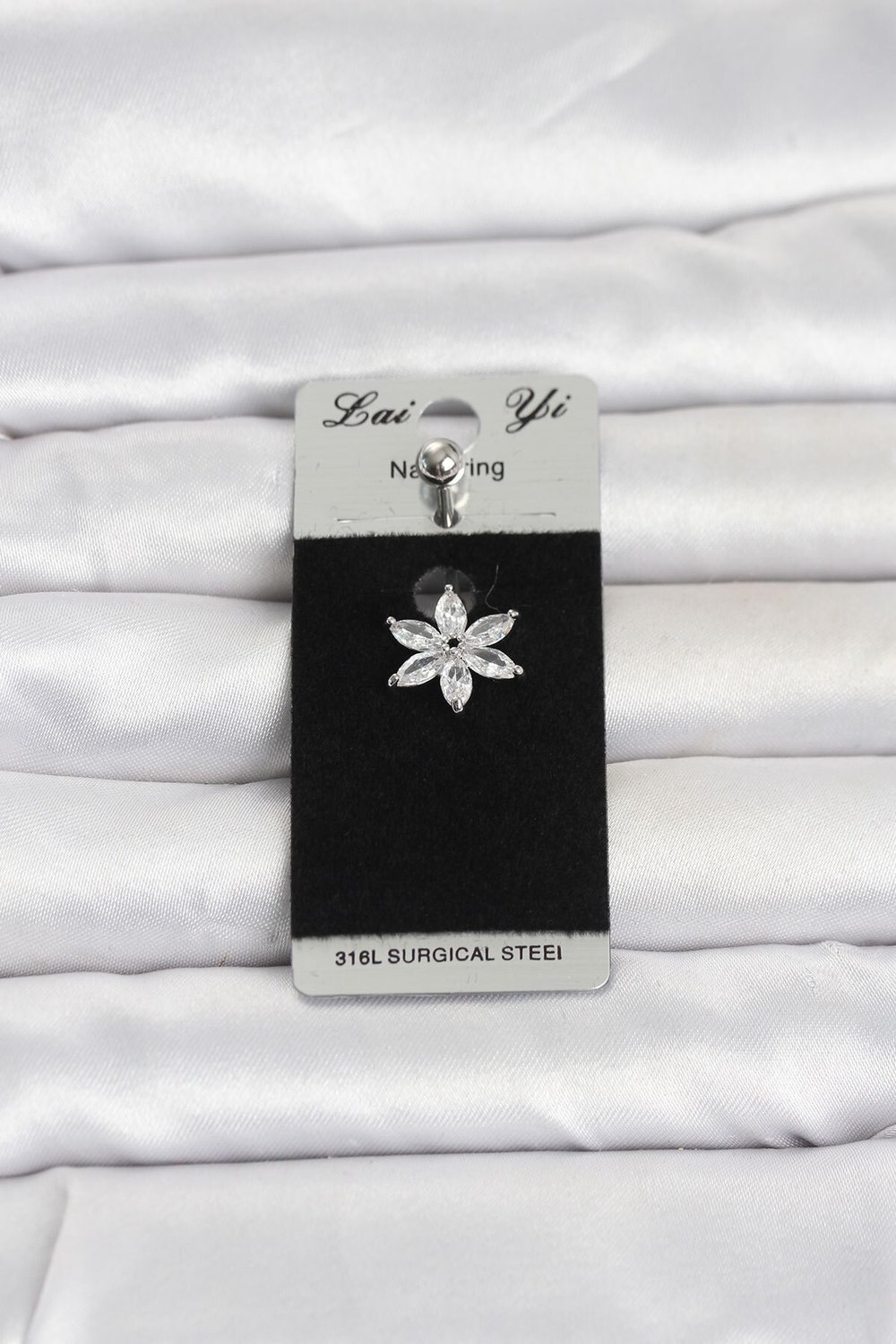 316L Cerrahi Çelik Lotus Model Göbek Piercing