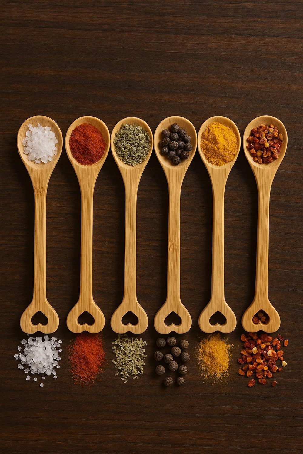 Ahşap Baharat Kaşığı Seti 6’lı 15 cm