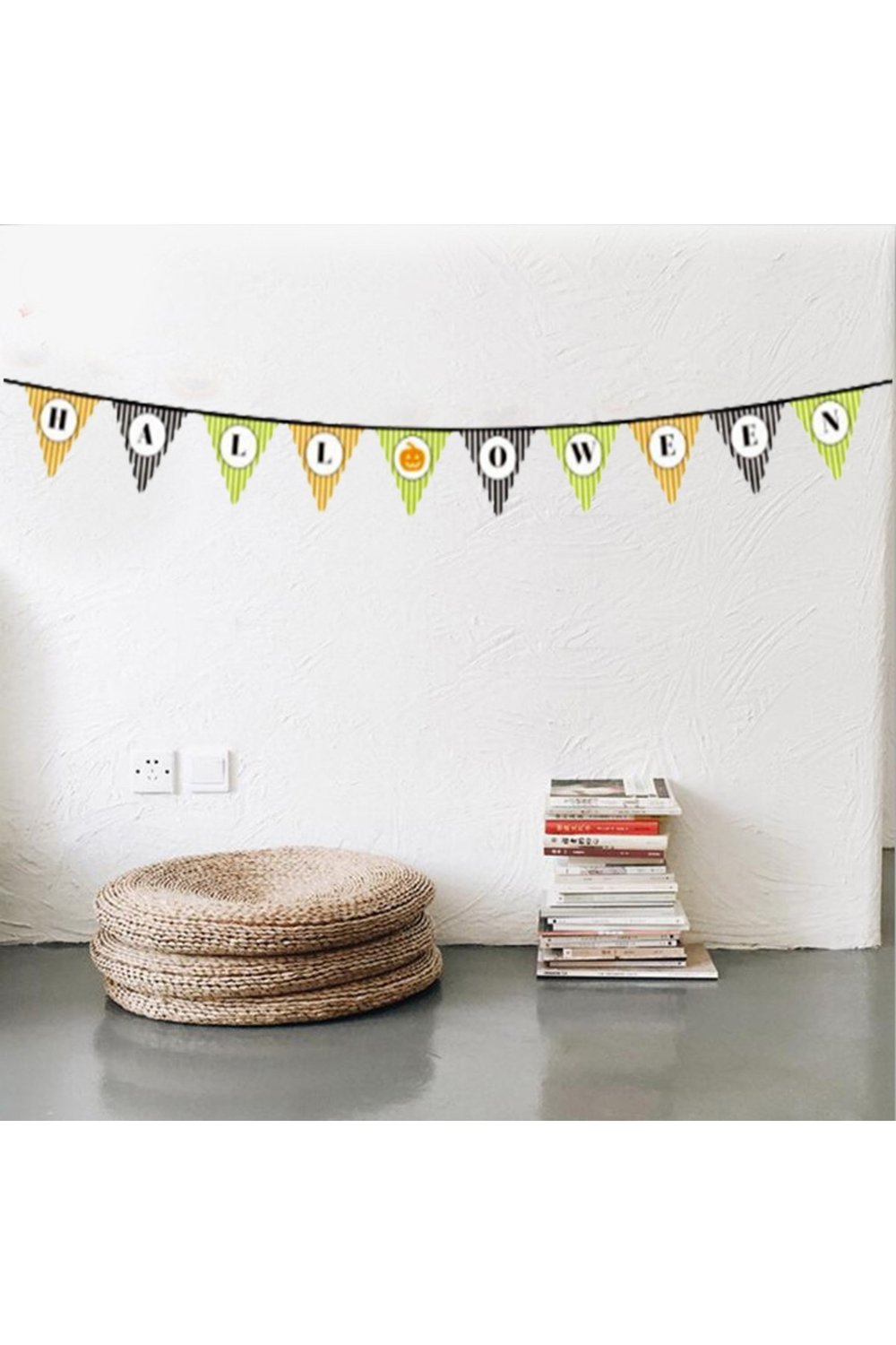 Cadılar Bayramı Kabak Temalı Halloween Yazılı Banner Süs Flama 3 Metre