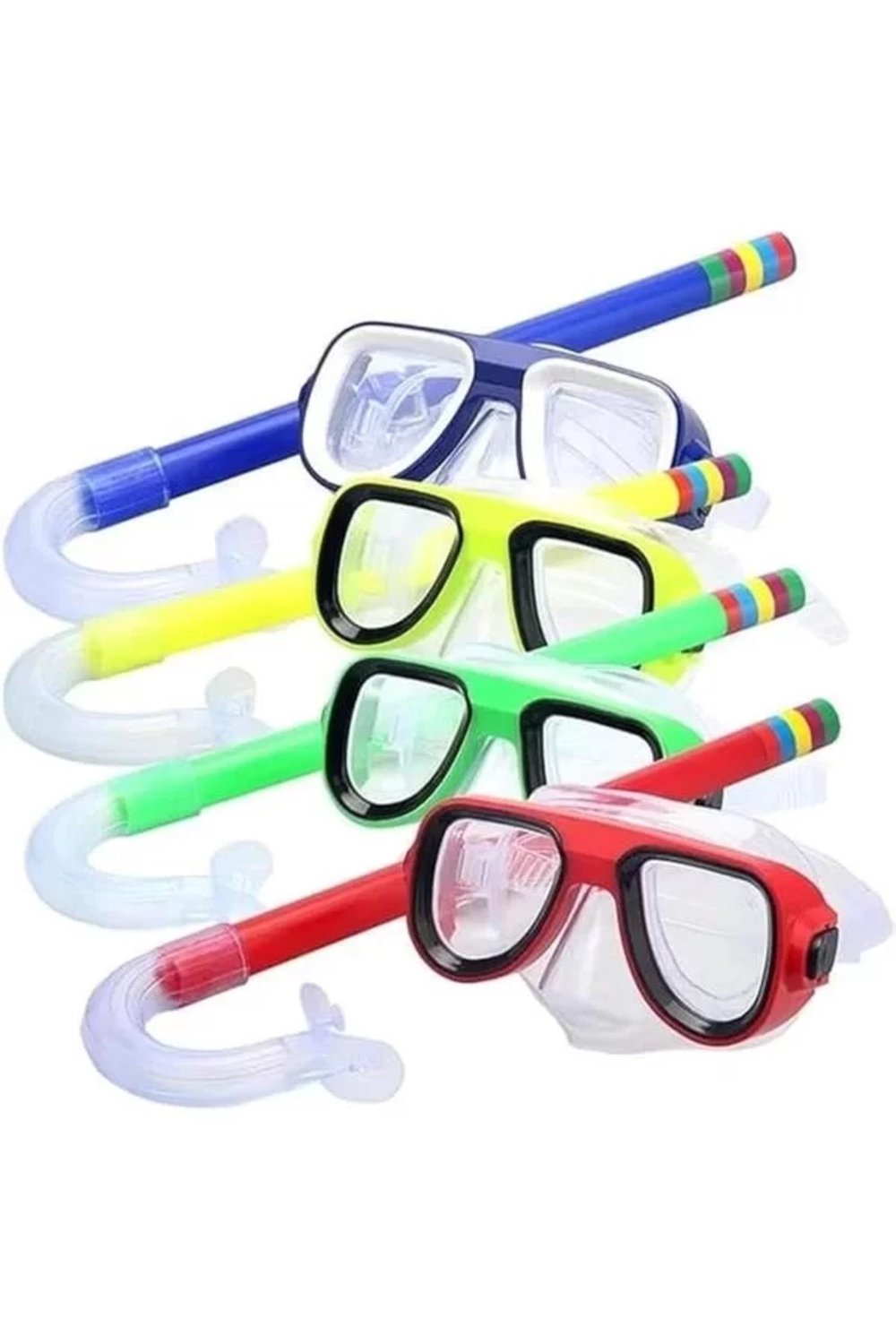 Çocuk Deniz Havuz Yüzme Seti Gözlük ve Snorkel Seti Renkli Dalış Seti