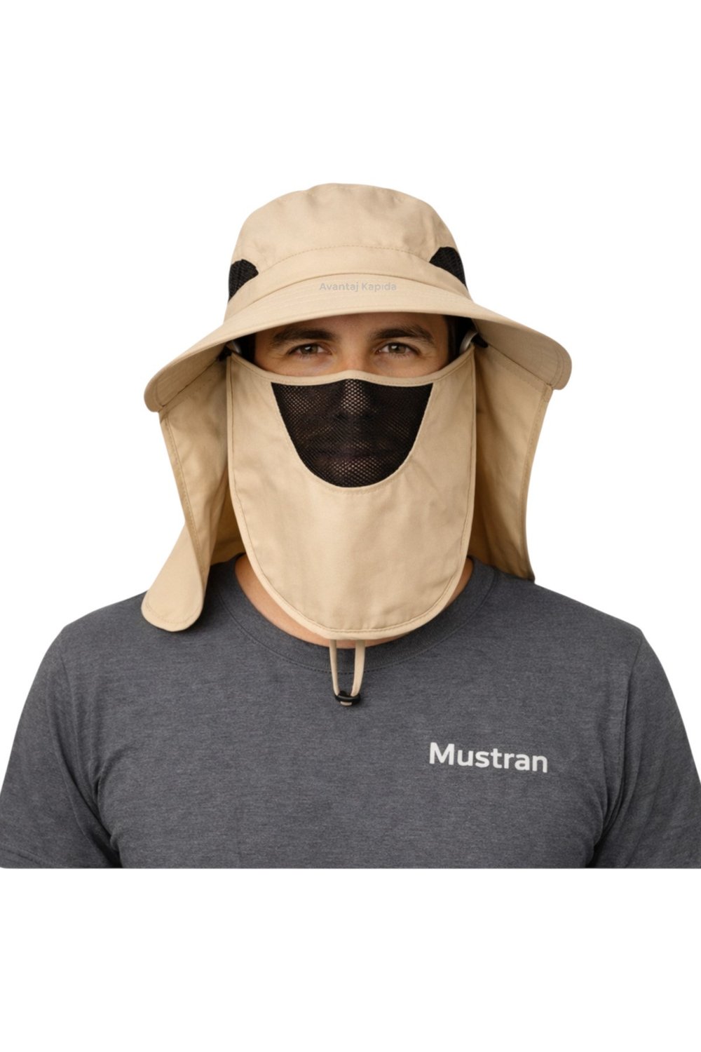 Güneş Korumalı Sök Tak Maskeli Unisex Enseli Şapka Sinek Koruyucu Tarla Balıkçı Kamp Outdoor Plaj