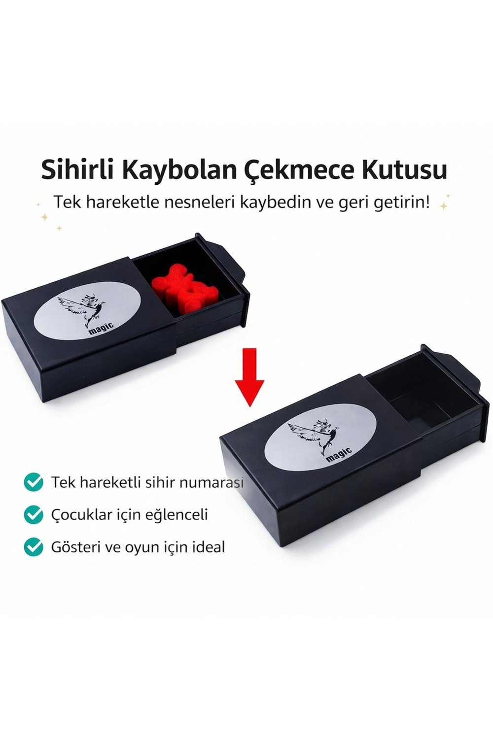 Herşeyi Kaybeden Sihirli Kutu Sihirli Çekmece 3x10x7 cm
