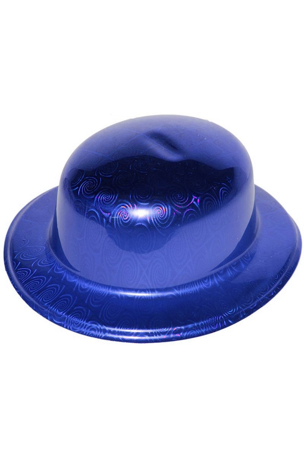 Mavi Renk Hologramlı Plastik Yuvarlak Melon 27x24 cm