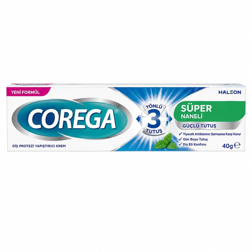 Corega Süper Protez Yapıştırıcı Naneli Krem 40 gr