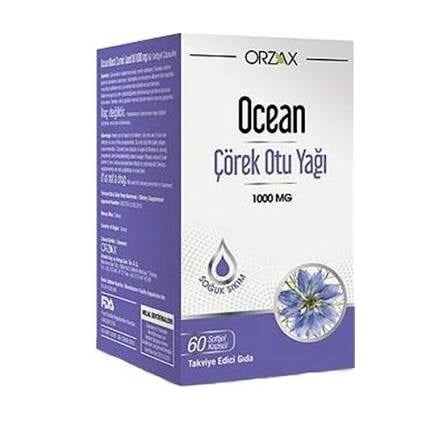 Ocean Çörek Otu Yağı 1000 mg 60 Kapsül