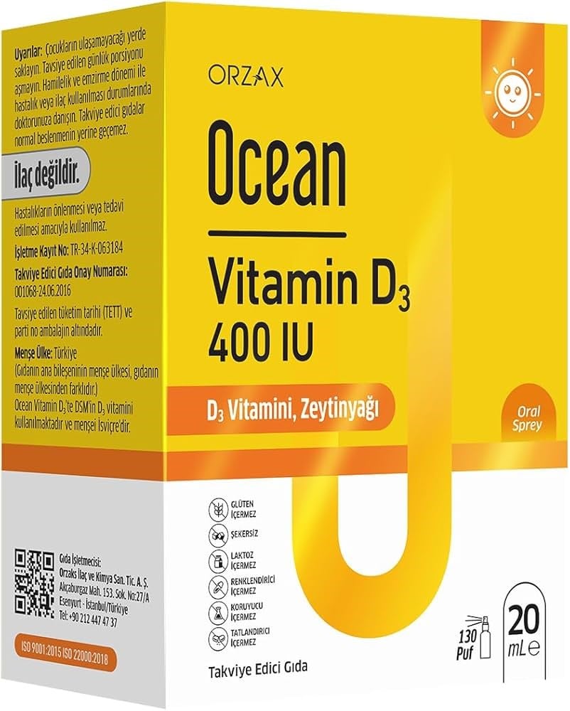 Ocean Vitamin D3 400 IU Oral Sprey 20 ml