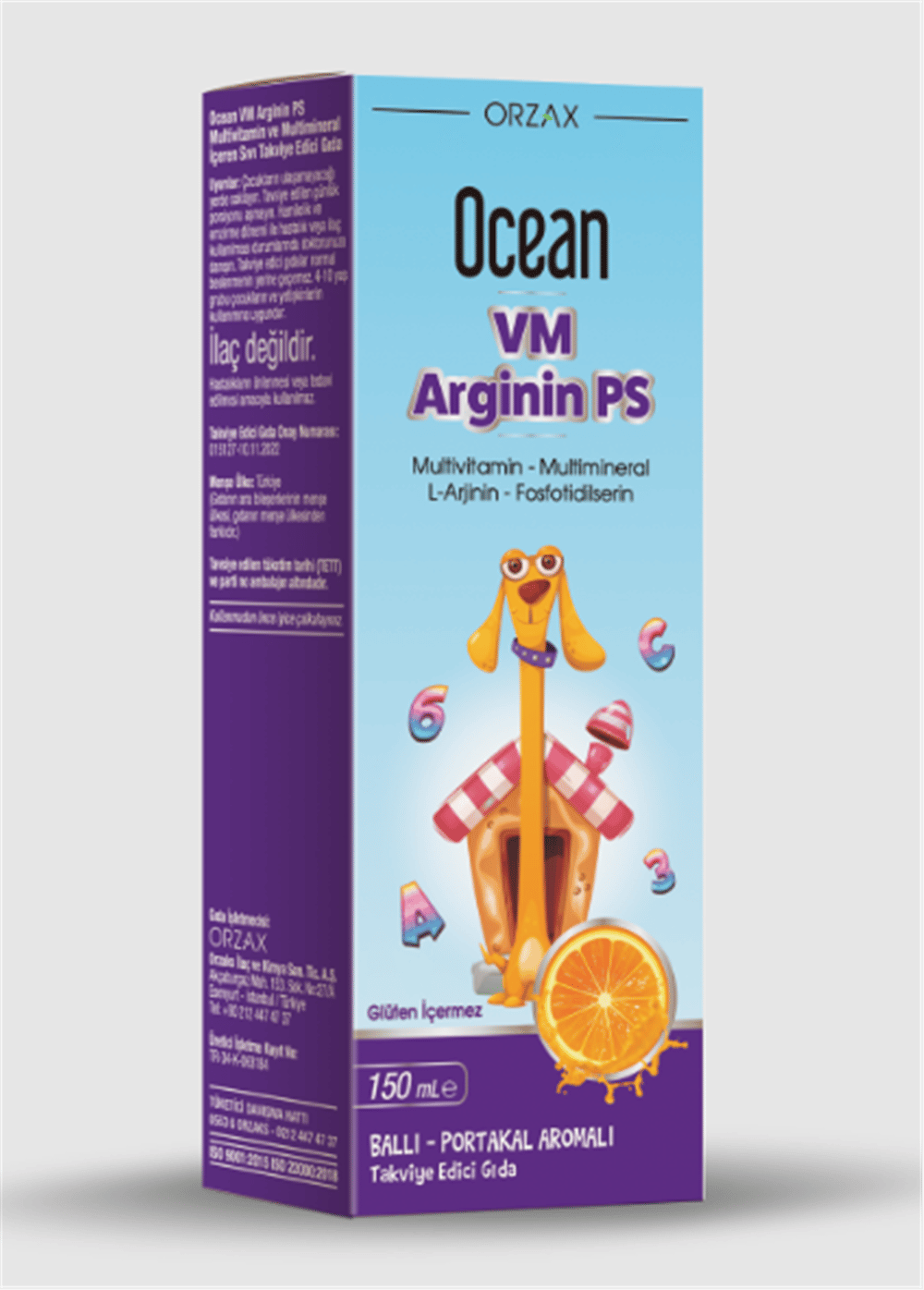 Ocean VM Arginin Ps Ballı Portakal Aromalı Şurup 150 ml