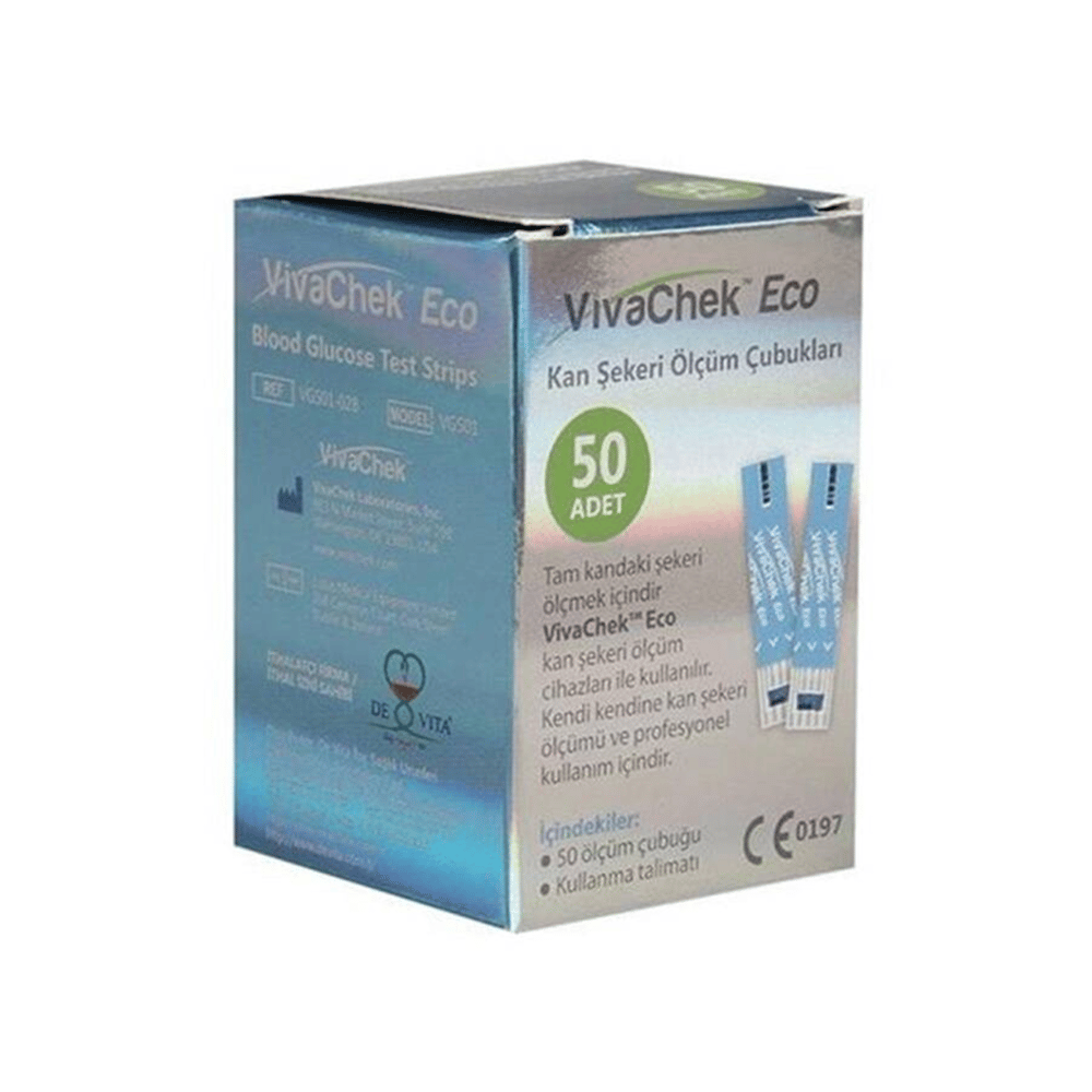 VİVACHEK ECO STRİP KAN ŞEKERİ ÖLÇÜM ÇUBUĞU 50 Lİ