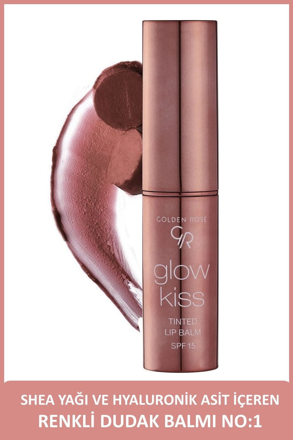 Glow Kiss Tinted Lip Balm SPF15 Shea & Hyaluronik Asitli Renkli Dudak Balmı -01 Vanılla 3 g