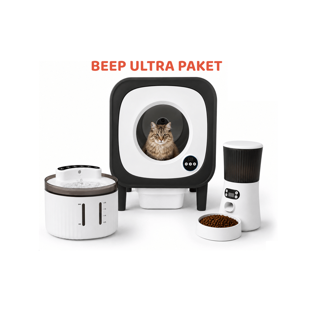BeePets Akıllı Otomatik Kedi Tuvaleti (BPC1025), Akıllı Otomatik Mama Kabı (BPC1032), Akıllı Otomatik Su Pınarı (BPC1008)