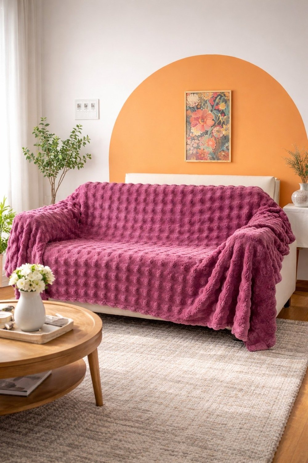 Bubble Koltuk Örtüsü | 175x215 cm | Kaymaz, Yumuşak Dokulu, Dayanıklı | Modern & Şık Tasarım