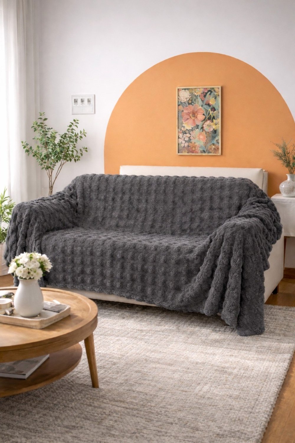 Bubble Koltuk Örtüsü | 175x215 cm | Kaymaz, Yumuşak Dokulu, Dayanıklı | Modern & Şık Tasarım