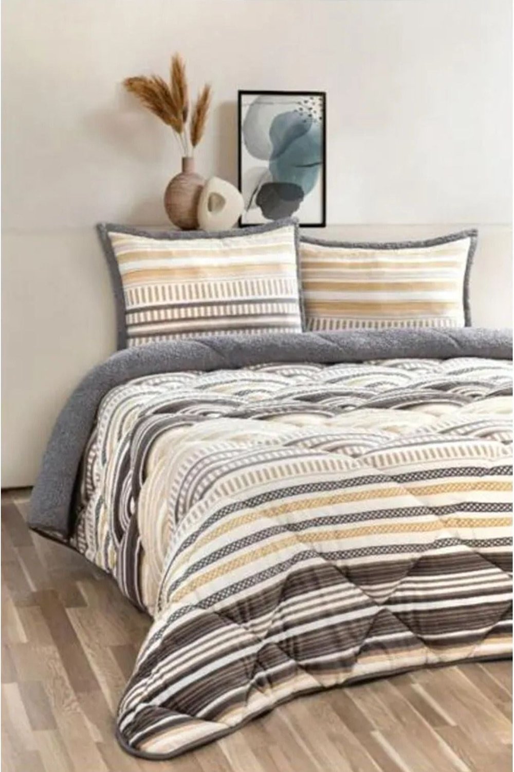 Comforter Çift Kişilik Yorgan Set Luca Sarı