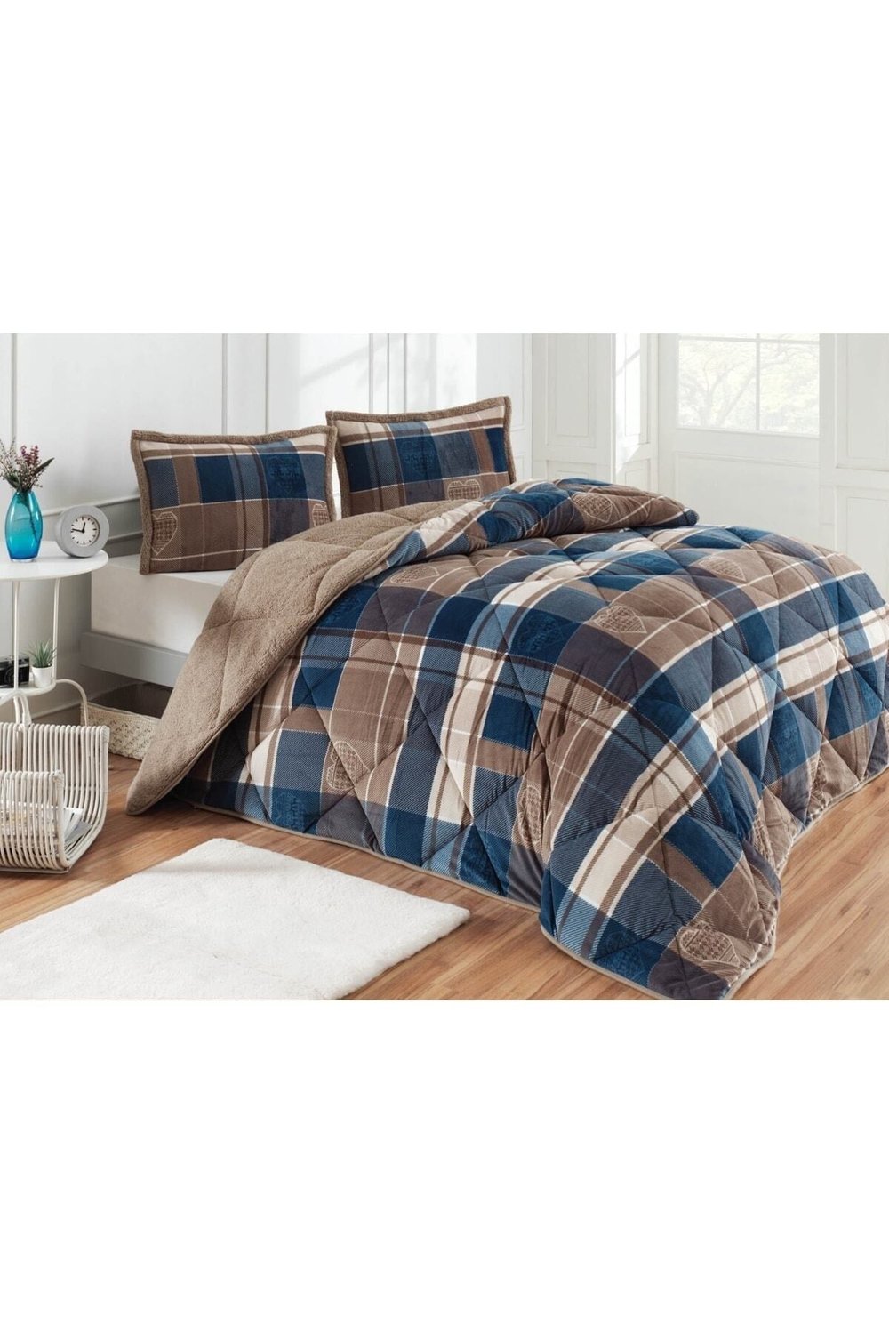 Comforter Tek Kişilik Yorgan Seti - Rida Indigo