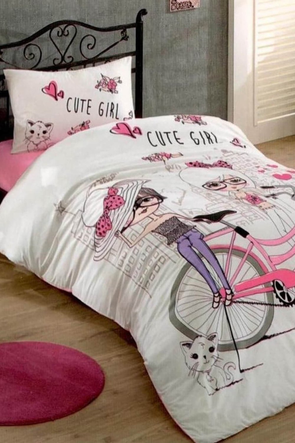 Cute Girls Ranforce Tek Kişilik Nevresim Takımı