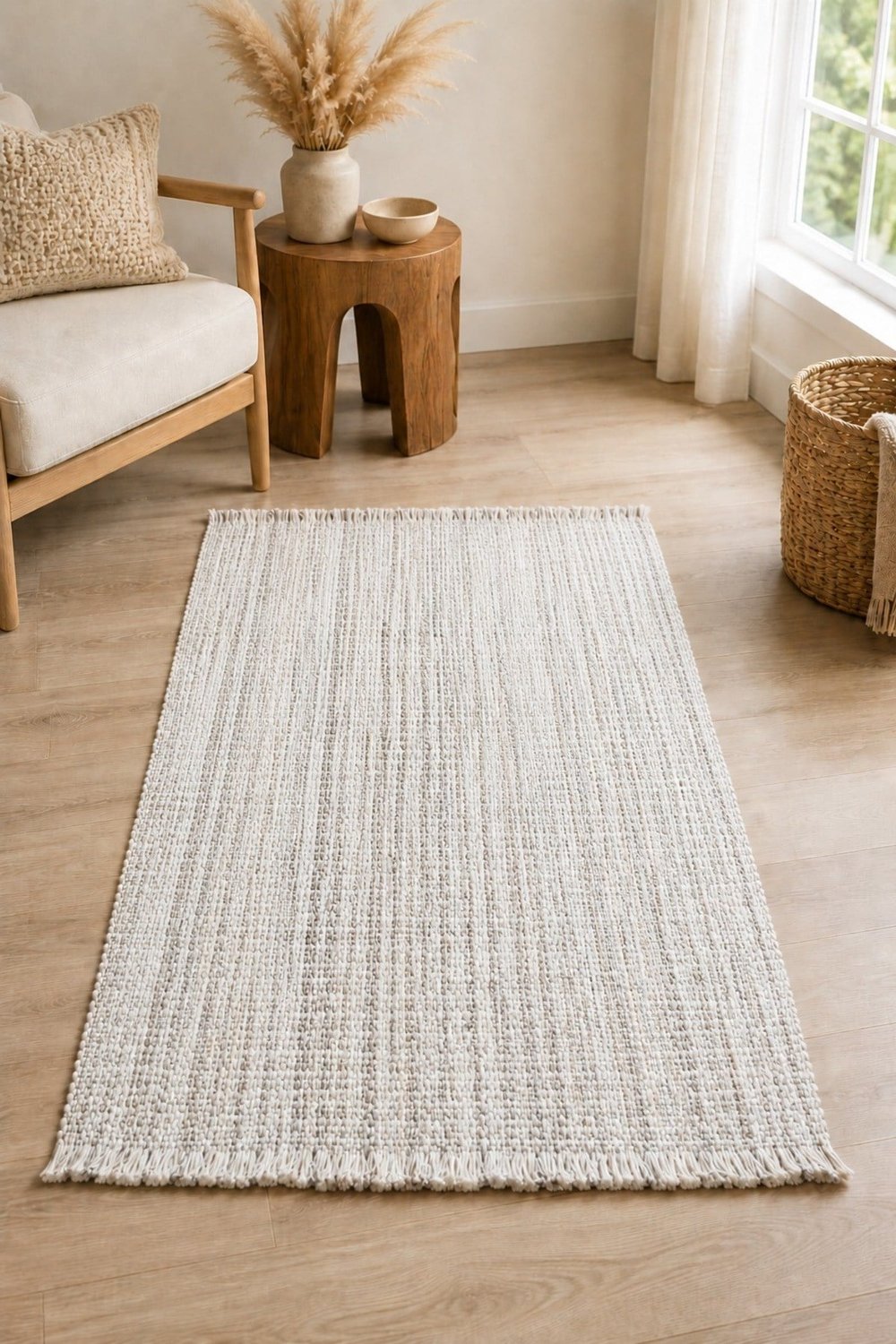 Doğal Jüt Kilim 80x150 cm | Bohem, Rustik ve İskandinav Tarz | Salon, Antre ve Yatak Odası