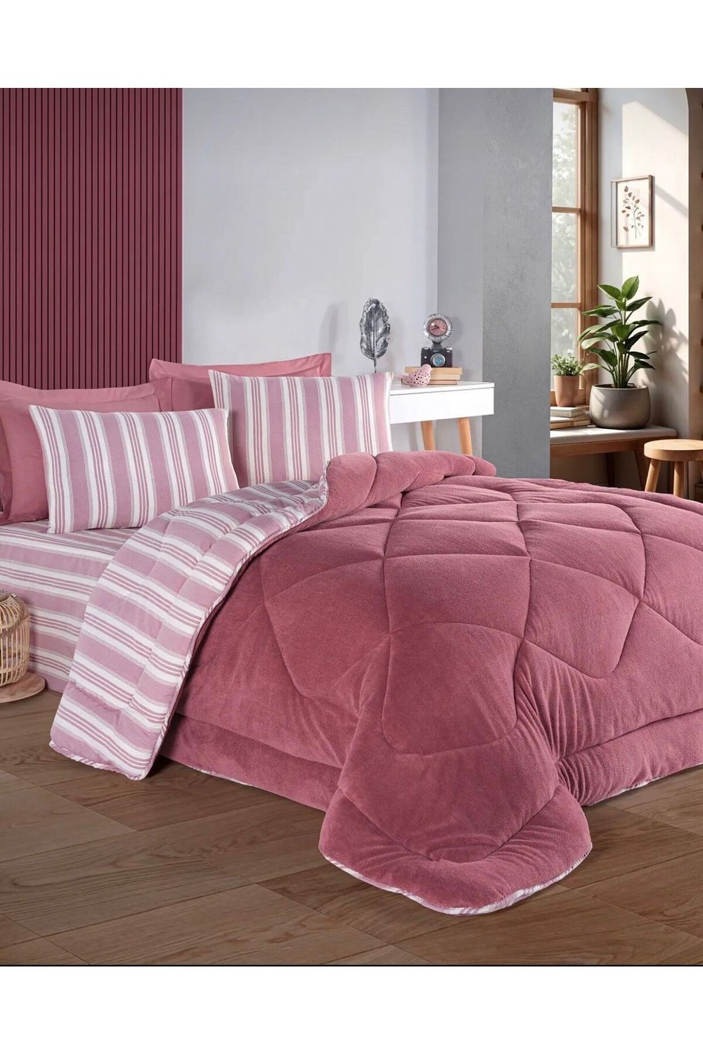 Kristal Soft Relax Çift Kişilik Uyku Seti - Çift Taraflı - Wellsoft Yorgan - Orijinal Çantalı