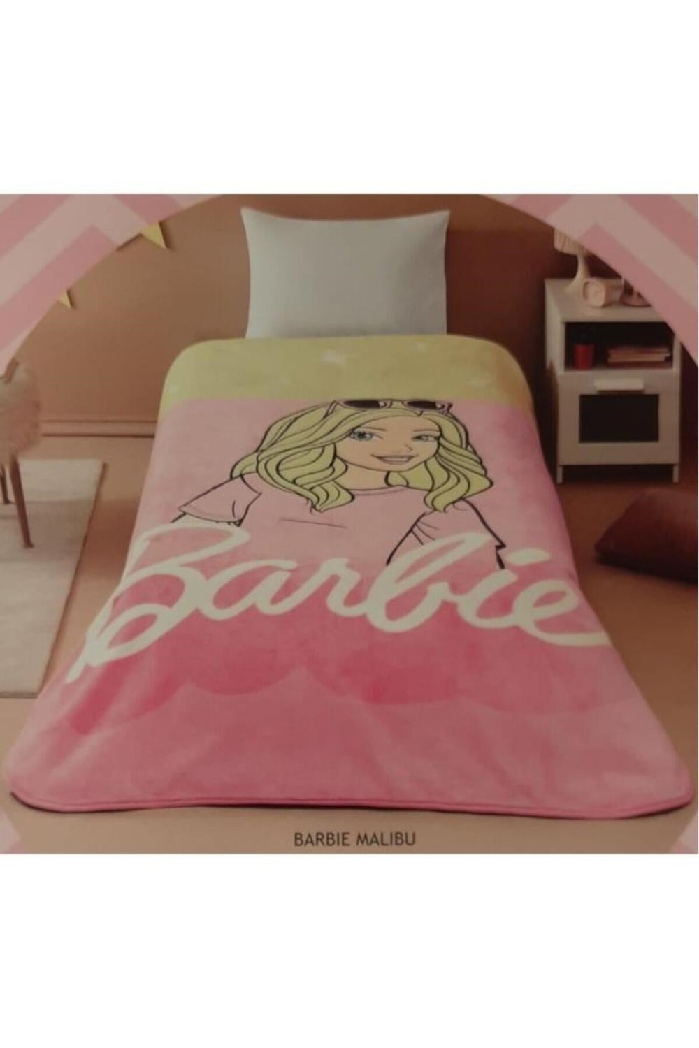 Lisanslı Battaniye Barbie Malibu Tek Kişilik