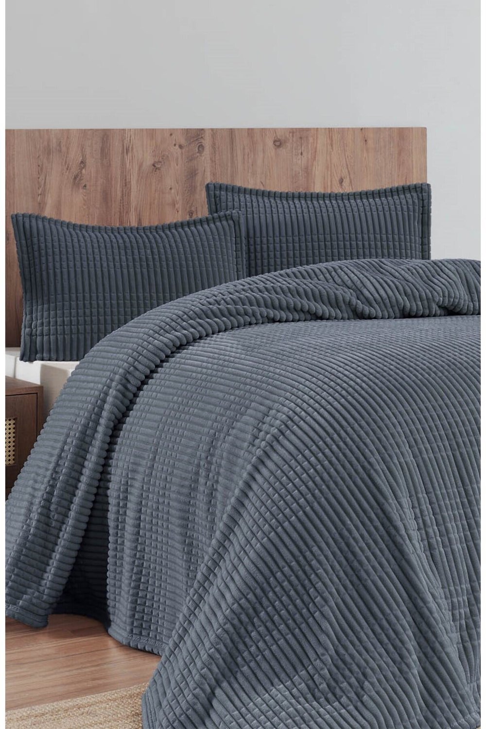 Modern Line 3 Parça Çift Kişilik Battaniye Seti - 220x240 cm - Orijinal Kutu - Yeni Renkler