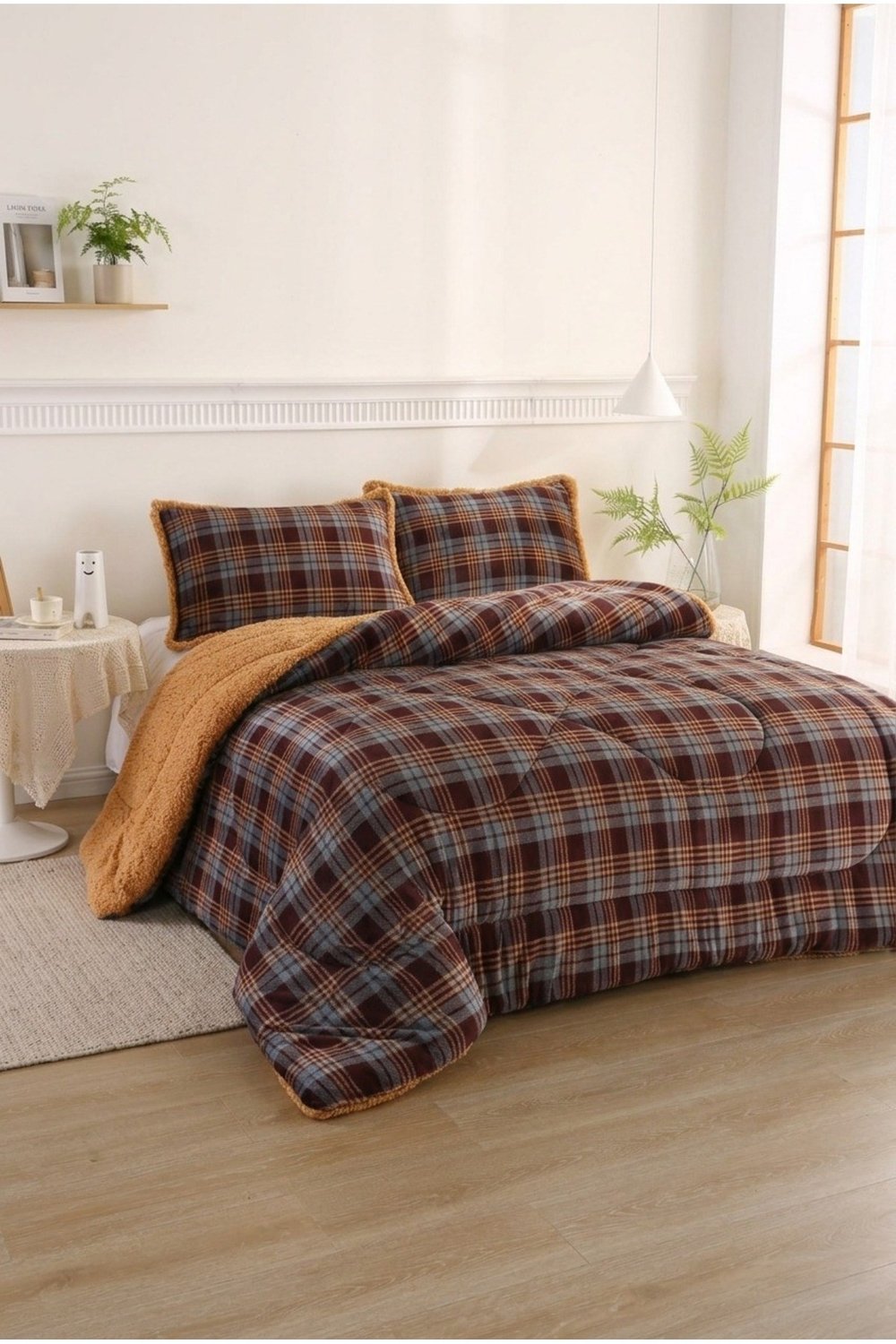 Osotto Çift Kişilik Desenli Comforter Yorgan Seti | 220x240 cm | Şık, Yumuşak Dokulu | Çeyizlik & Günlük Kullanım