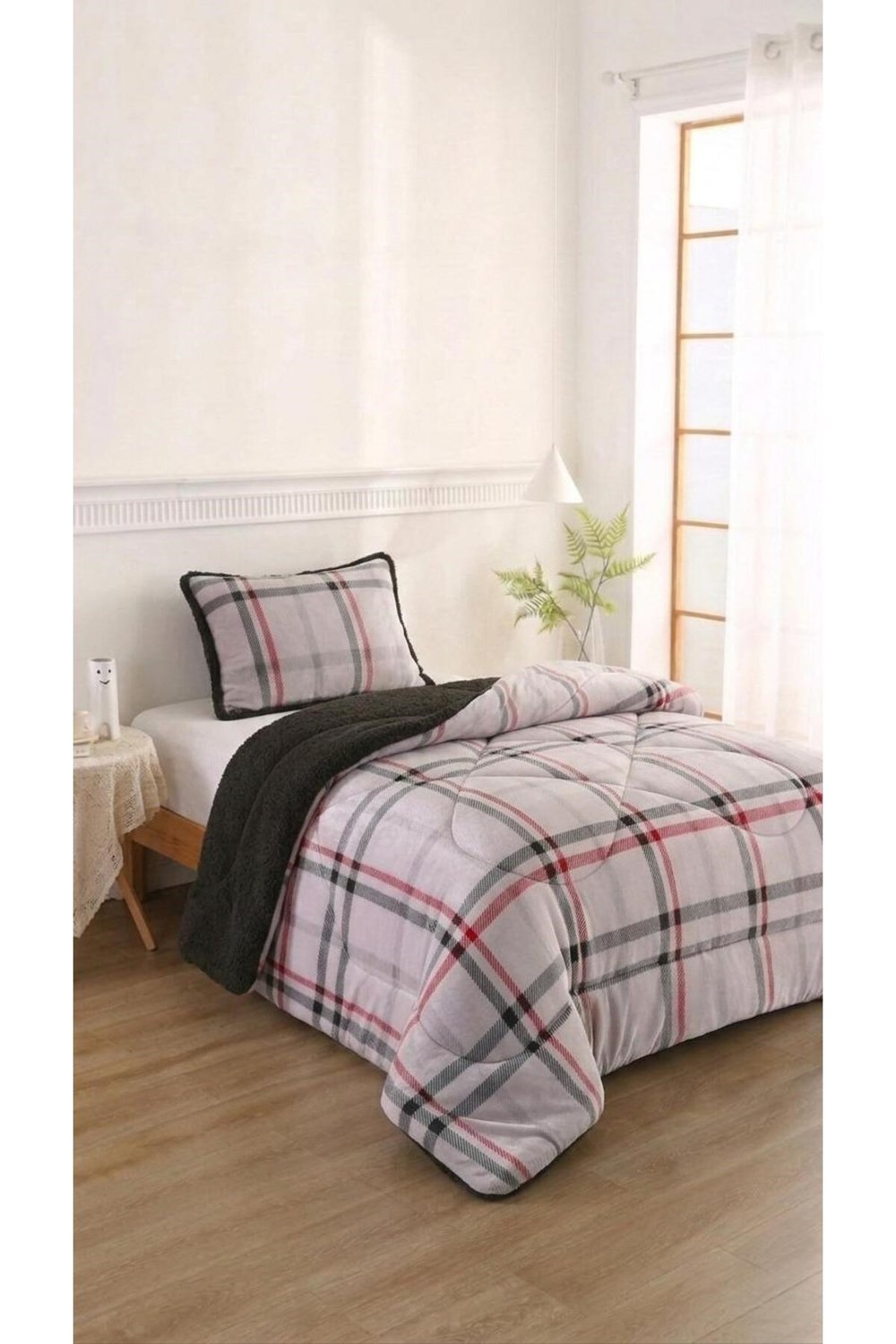 Osotto Tek Kişilik Desenli Comforter Yorgan Seti | 180x230 cm | Yumuşak Dokulu, Şık ve Konforlu | Günlük Kullanım
