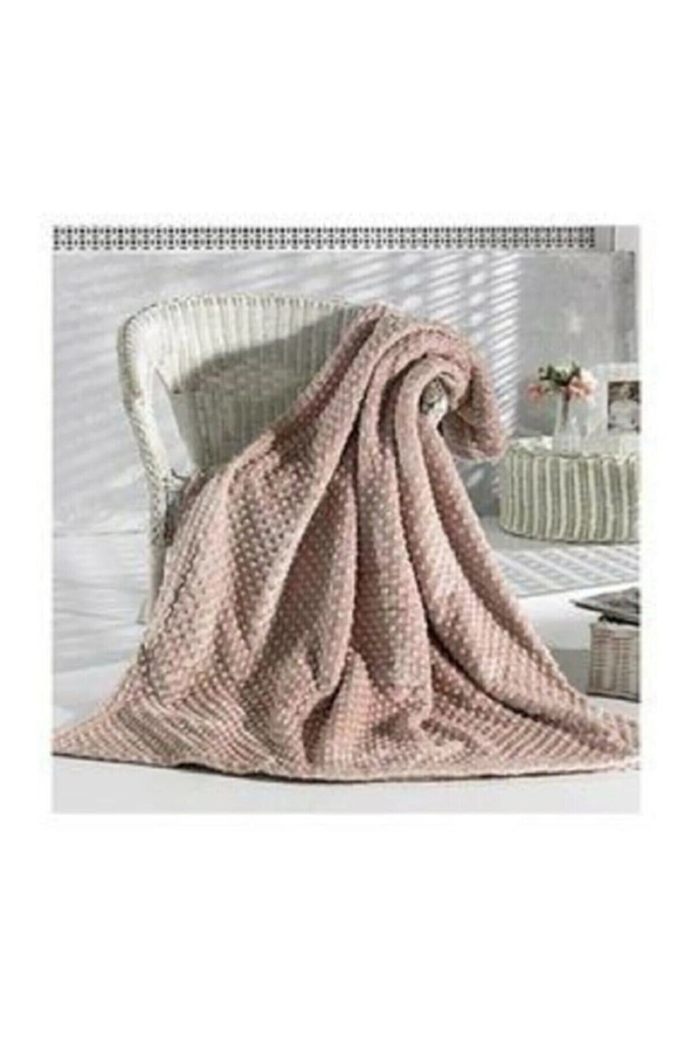 Tek Kişilik Pearl Tomurcuk Battaniye - Cappuccino