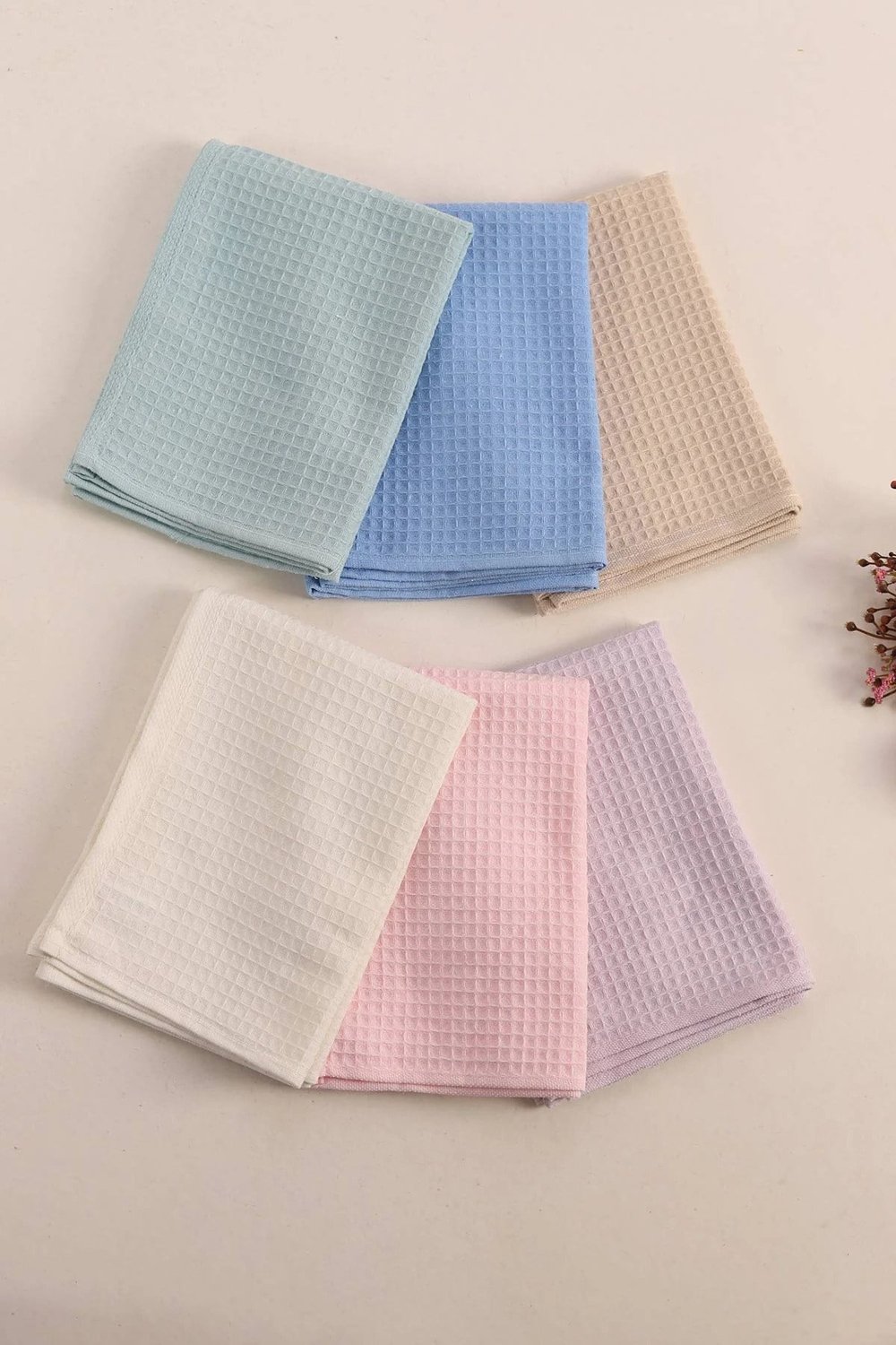 Waffle 6’lı Mutfak Kurulama Bezi 50x70 cm | Üstün Emicilik | Yüksek Kalite | Şık ve Kullanışlı