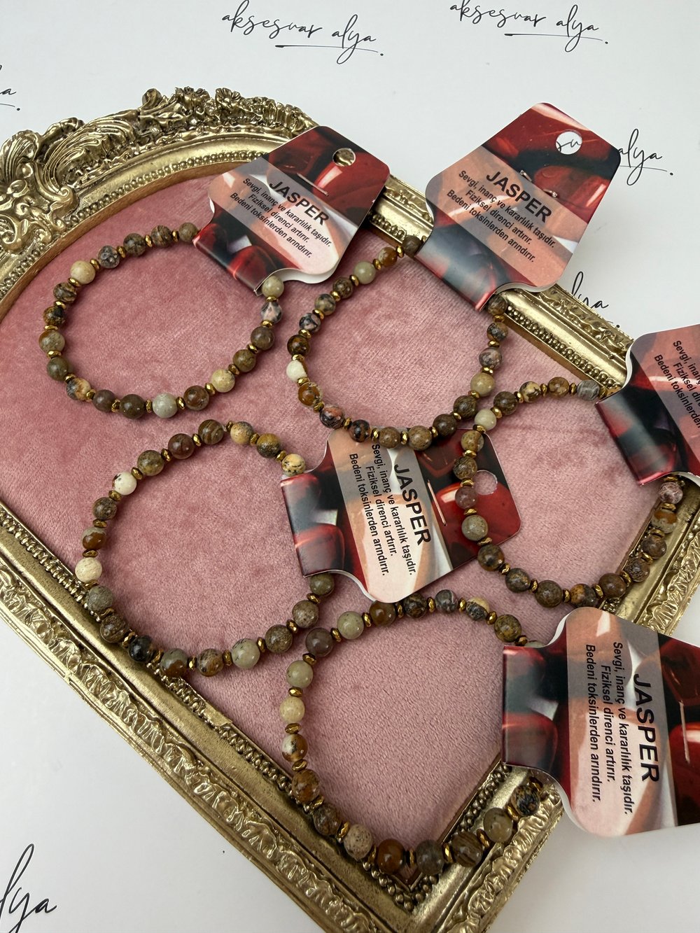 Jasper (Jaspis) Doğal Taşlı Bileklik – Özel Tasarım