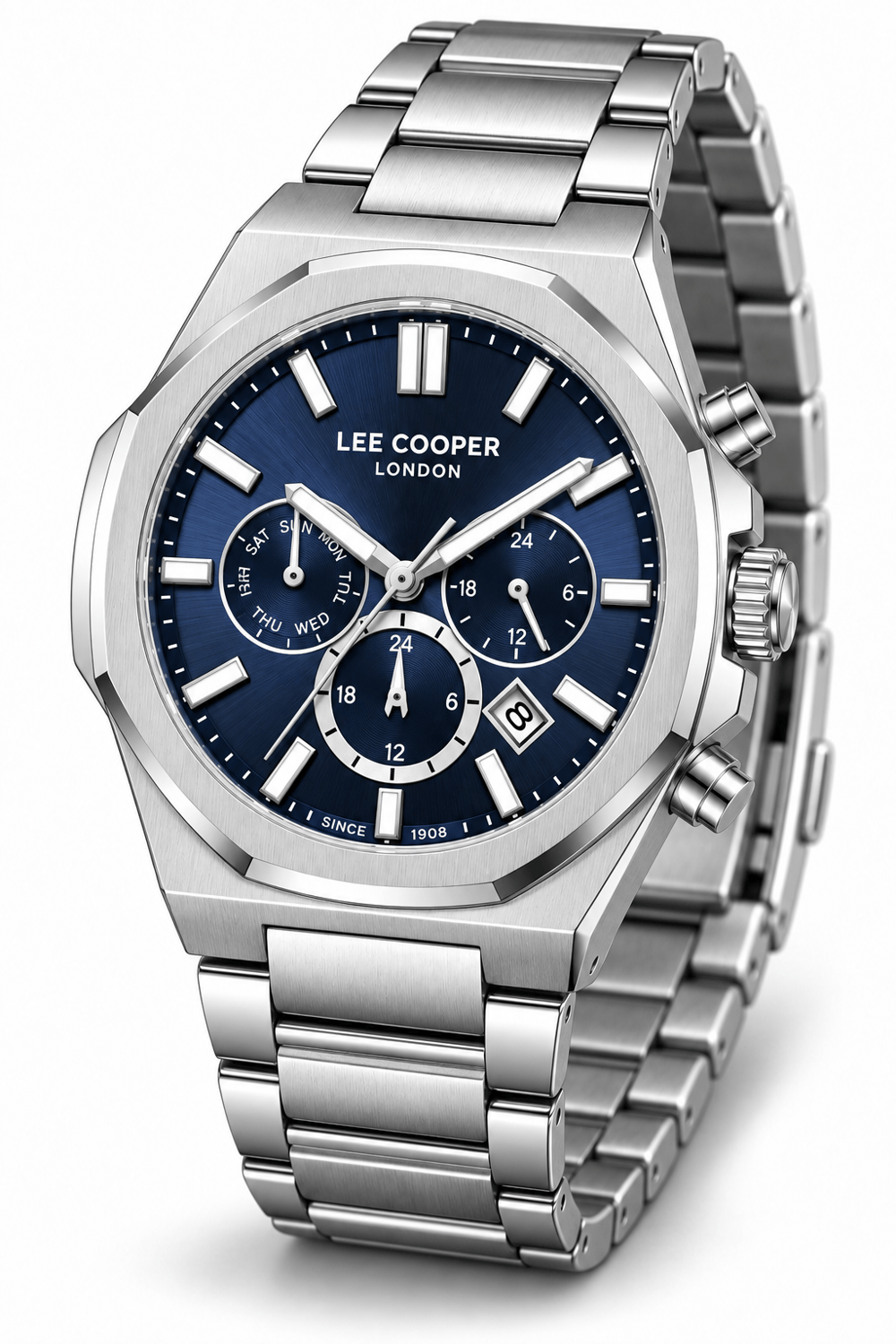 Lee Cooper LC08218.390 Erkek Çelik Kordonlu Quartz Kol Saati