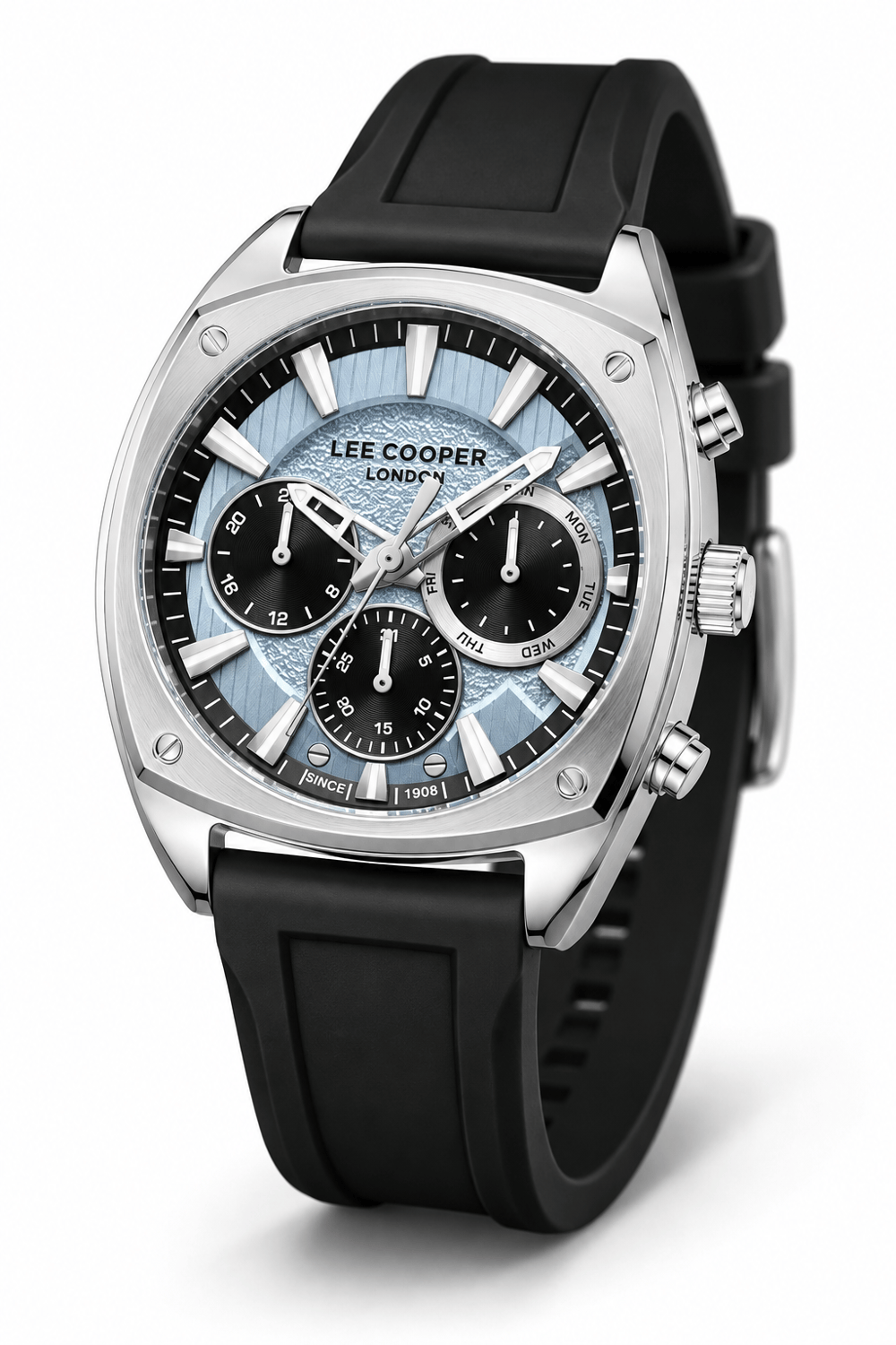 Lee Cooper LC08237.301 Erkek Silikon Kordonlu Quartz Kol Saati
