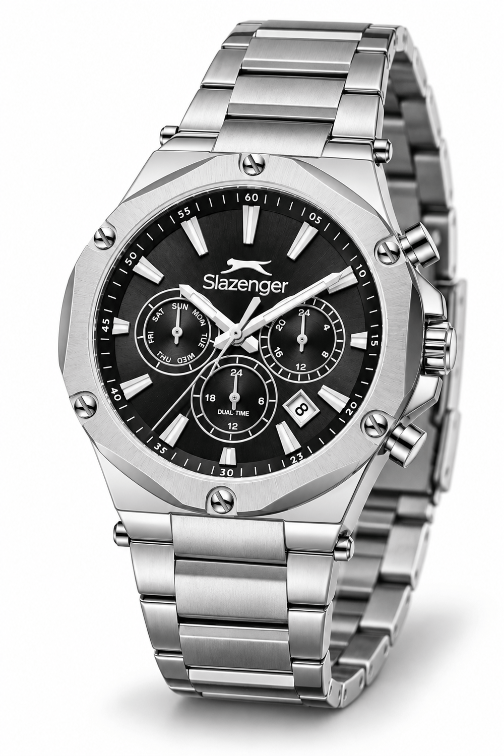 Slazenger SL.09.2501.2.02 Erkek Çelik Kordonlu Quartz Kol Saati