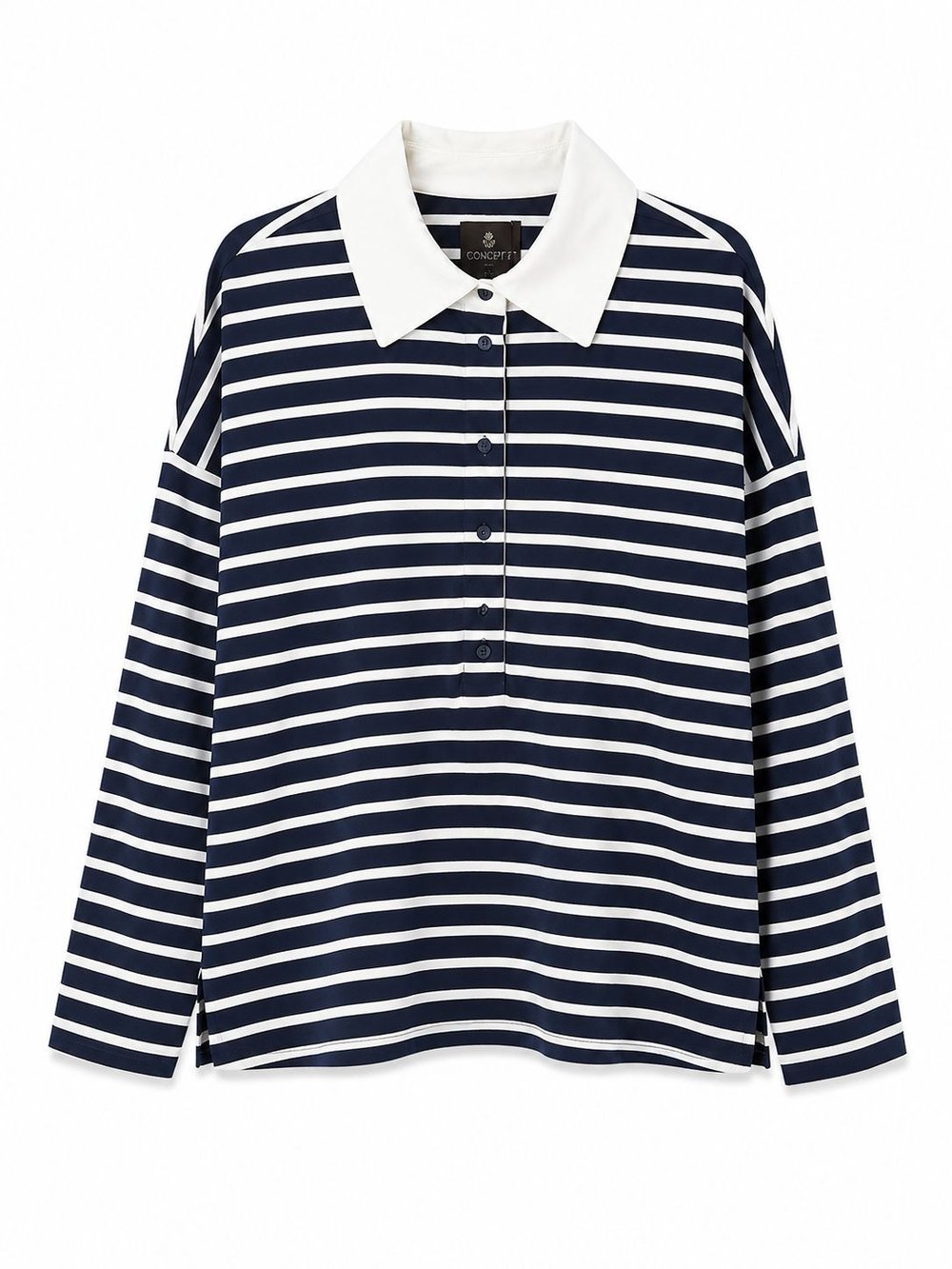 İnce Polo Yaka Sweat Lacivert
