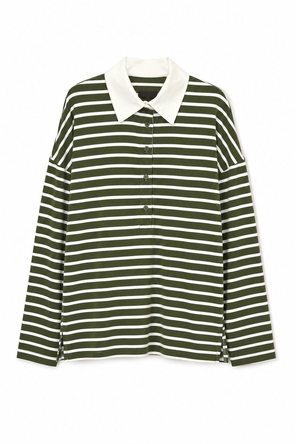 İnce Polo Yaka Sweat Yeşil
