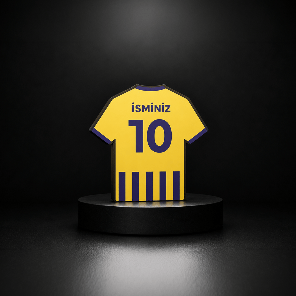 Kişiye Özel Sarı Lacivert Taraftar Lightbox