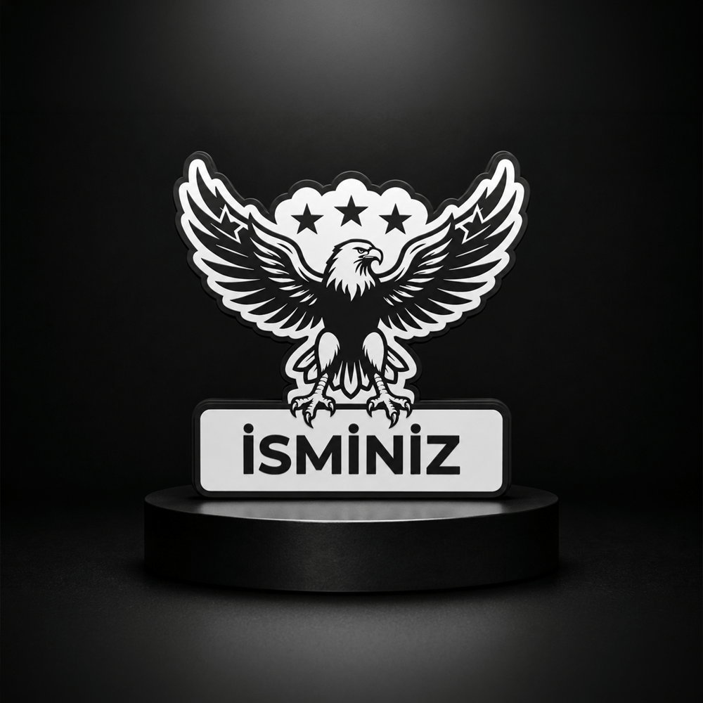 Kişiye Özel Kartal Figürlü  Taraftar Lightbox