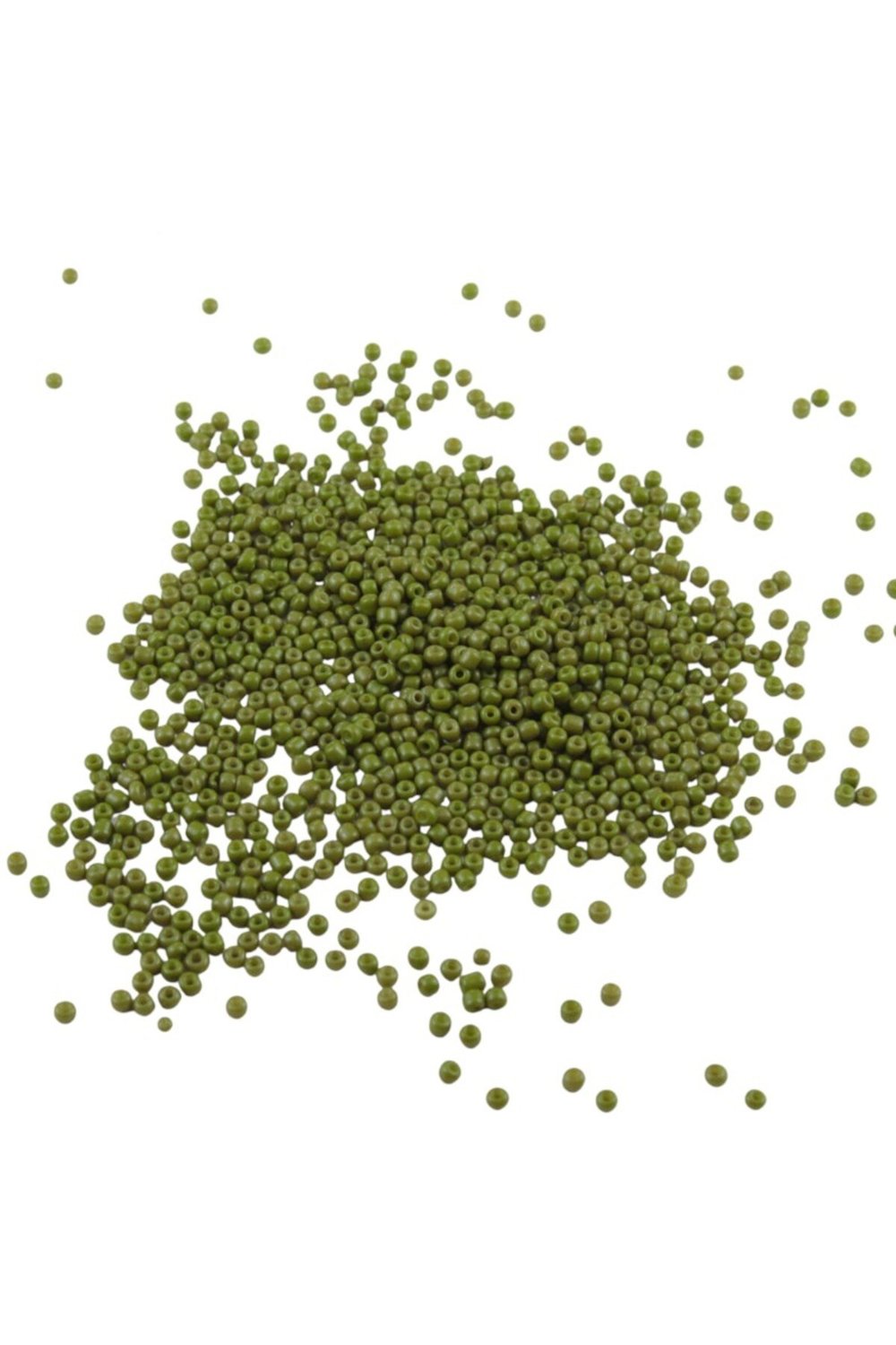 08 Kum Boncuk Pastel Koyu Yeşil 3 mm (100 Gr 6000 Adet)