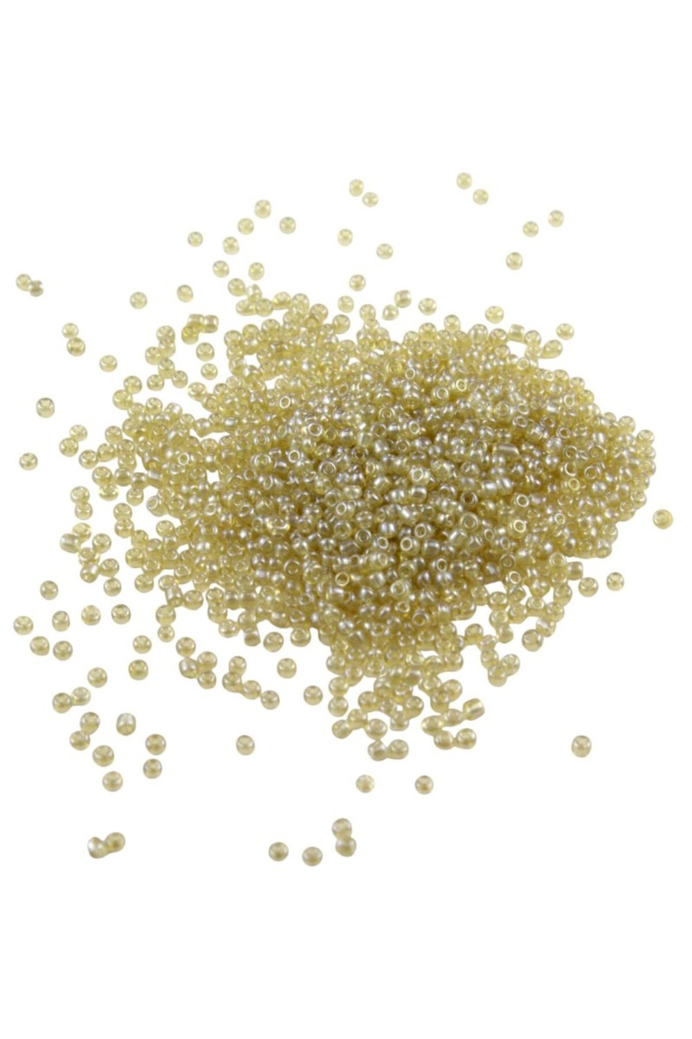 08 Kum Boncuk Şeffaf Açık Bal Sarısı 3 mm (100 Gr 6000 Adet)
