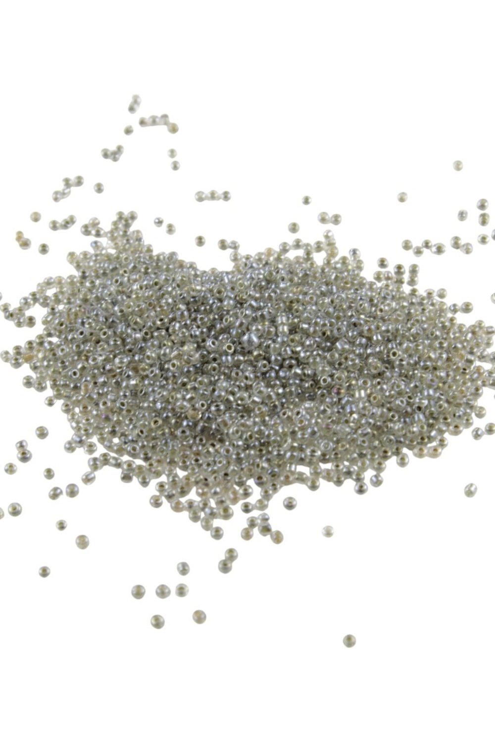 08 Kum Çift Renk Gümüş Boncuk 3 mm (100 Gr 6000 Adet)