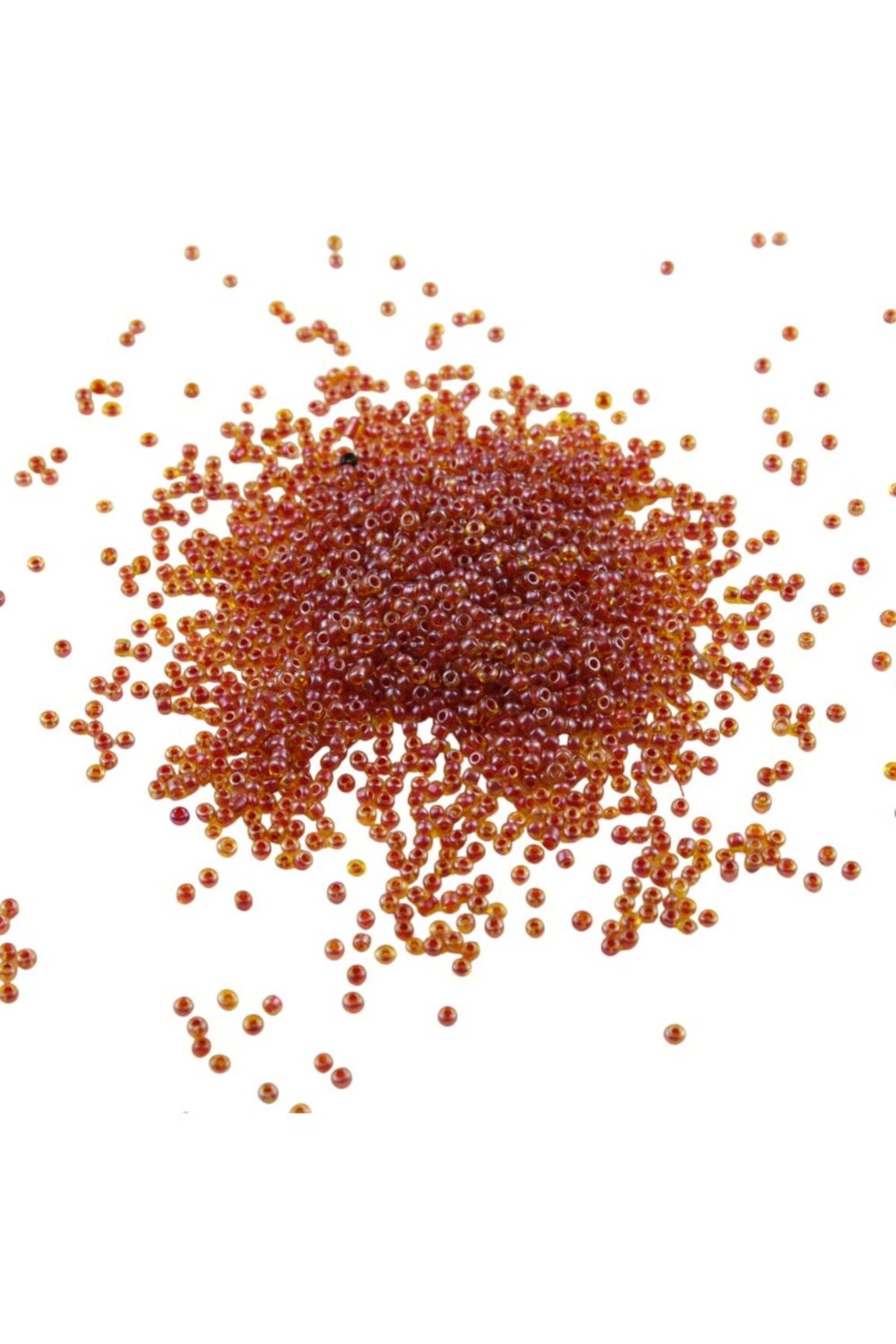 08 Kum Çift Renk Kırmıız Boncuk 3 mm (100 Gr 6000 Adet)