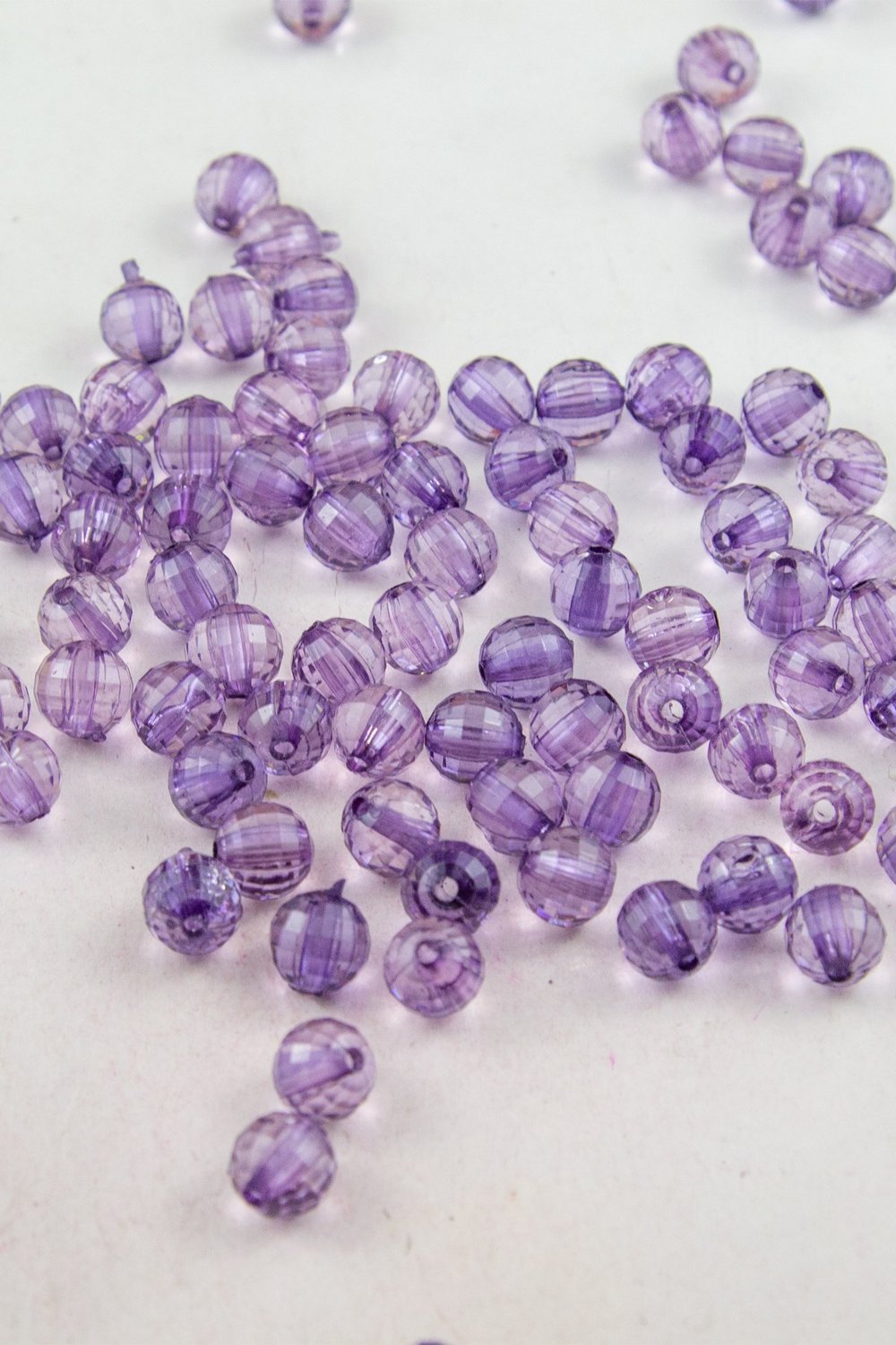 10 mm Canlı Mor Akrilik Boncuk Aksesuar Takı Malzemesi (25 Gram)