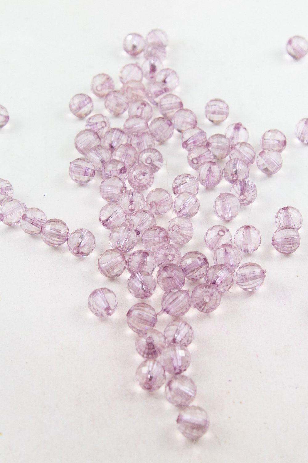 10 mm Pembemsi Lila Akrilik Boncuk Aksesuar Takı Malzemesi (25 Gram)