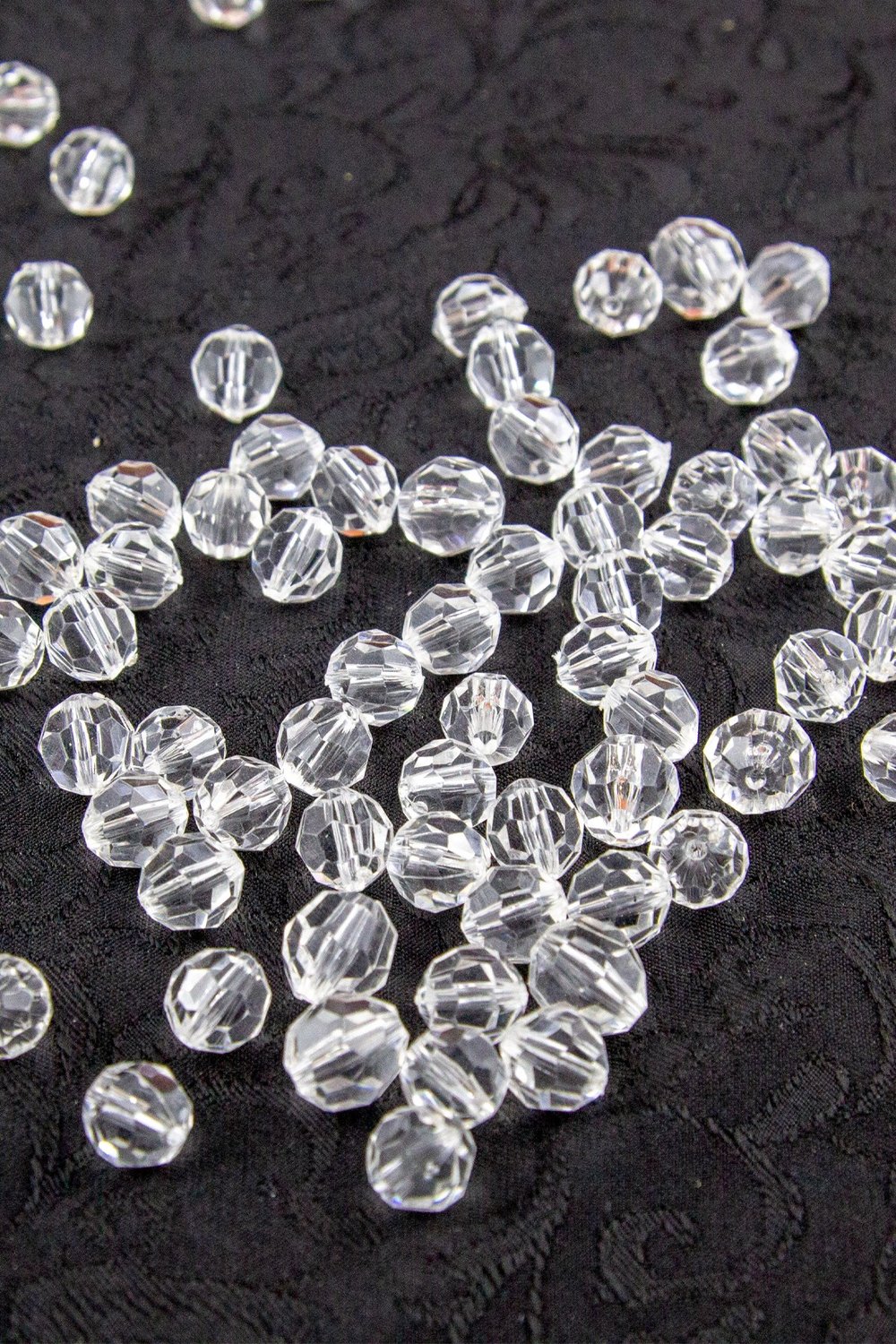 10 mm Şeffaf Akrilik Boncuk Aksesuar Takı Malzemesi (25 Gram)
