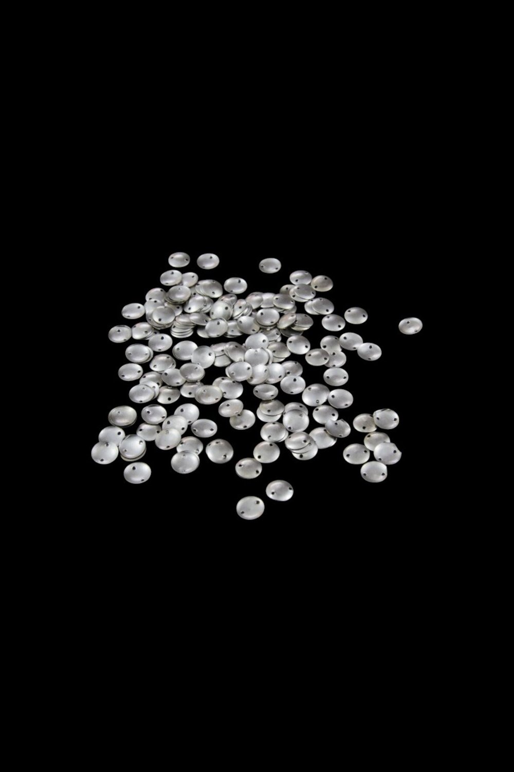 11 mm Gümüş Bombeli Metal Pul Payet (30 Gr 95 Adet)